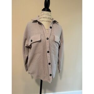 Acoa Women's Pale Lavender Button Up Long Sleeve Shirt Size S‎